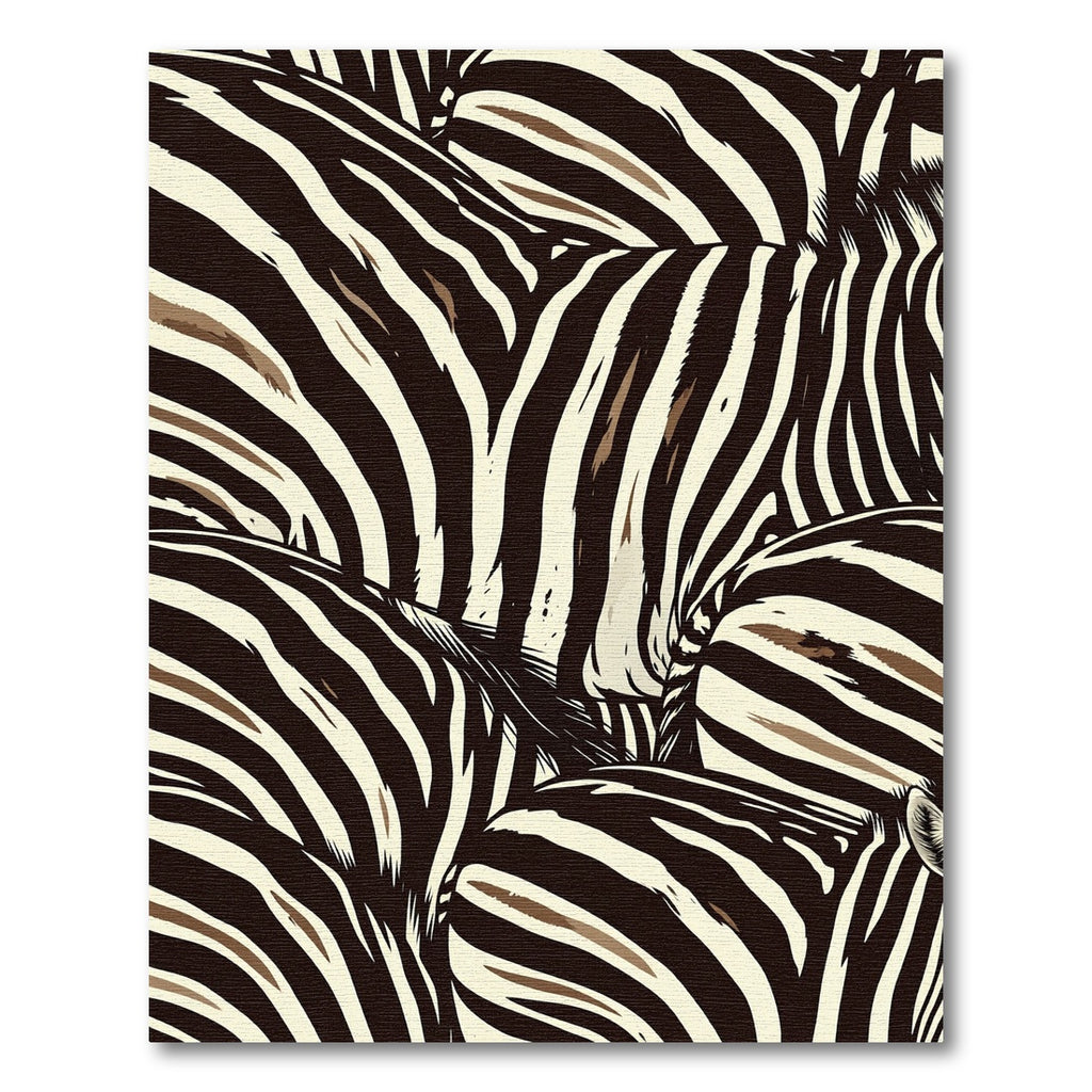 Contemporary Black White Zebra Stripe Rug