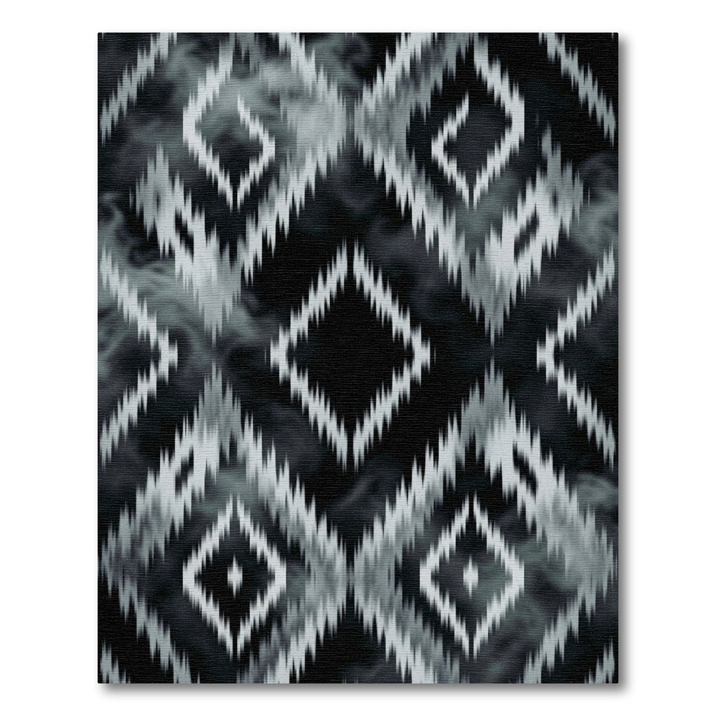 Monochromatic Diamond Tribal Jagged Rug