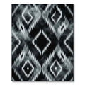 Monochromatic Diamond Tribal Jagged Rug