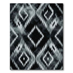 Monochromatic Diamond Tribal Jagged Rug
