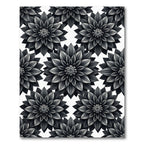 Monochromatic Floral Dahlias Repeating Rug