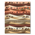 Earthy Desert Camel Compass Stripe Rug