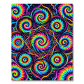 Vibrant Neon Psychedelic Swirl Kaleidoscope Rug