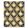 Gilded Geometric Diamond Lattice Gold Rug