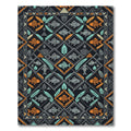 Navajo Inspired Orange Gray Fish Foulard Rug
