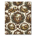 Vintage Country Scene Oval Frame Rug