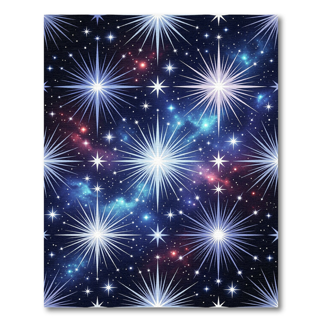 Sparkling Starry Night Galaxy Rug