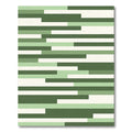 Modern Linear Sage Olive Abstract Rug