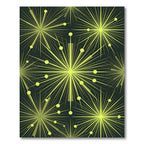 Lime Burst Starburst Explosion Rug