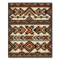 Earthy Southwest Geometric Terracotta Chevron Rug
