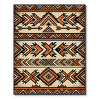 Earthy Southwest Geometric Terracotta Chevron Rug