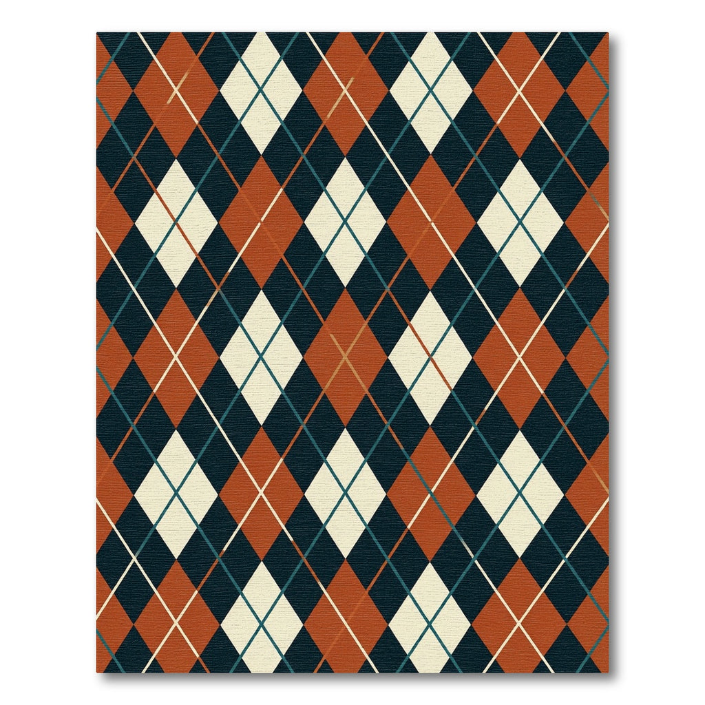 Amber Teal Diamond Interlocking Grid Rug