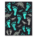 Glow in the Dark Dinosaur Footprints Rug