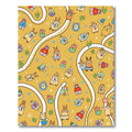 Cute Bunny Alphabet Roadway Yellow Rug
