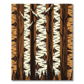Earthy Birch Forest Silhouette Woodland Rug