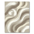 Minimalist Neutral Swirling Wave Rug