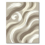Minimalist Neutral Swirling Wave Rug