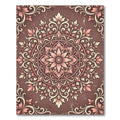 Vintage Dusty Rose Floral Mandala Rug