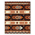 Earthy Geometric Arrow Boho Rug