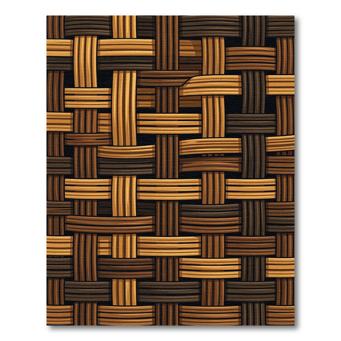 Woven Brown Beige Texture Rectangle Rug