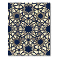 Midnight Blue Geometric Star Medallion Rug