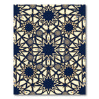 Midnight Blue Geometric Star Medallion Rug