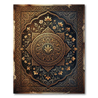 Ornate Golden Corn Medallion Flora Rug