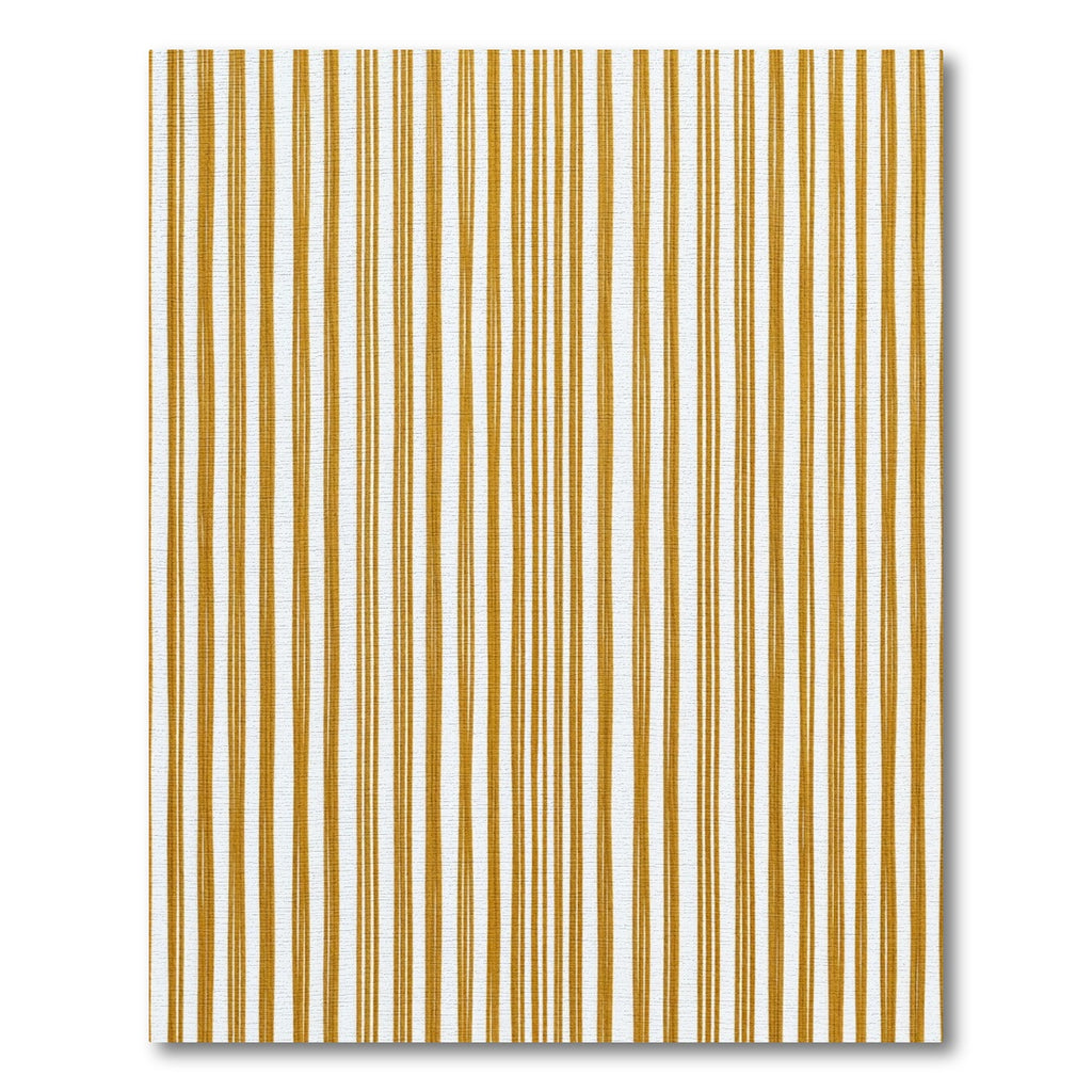 Minimalist Vertical Golden Ochre Stripes Rug