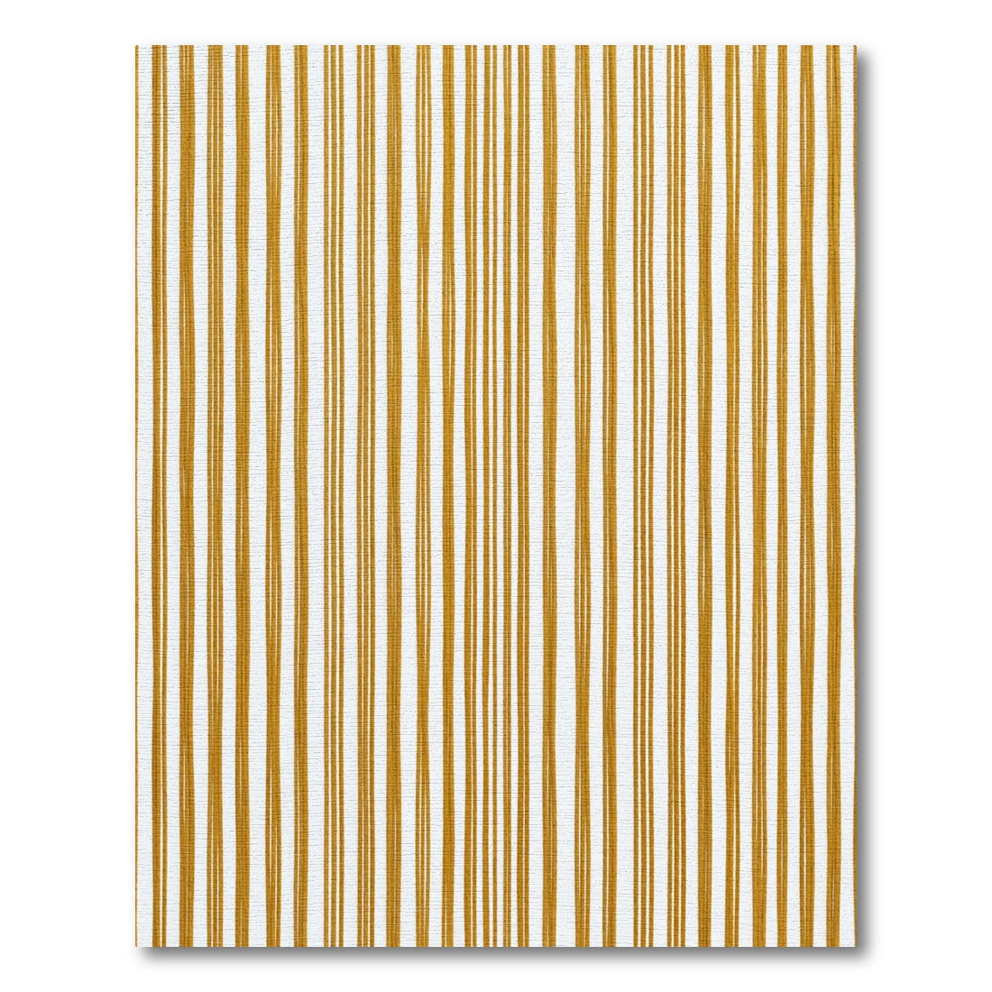 Minimalist Vertical Golden Ochre Stripes Rug