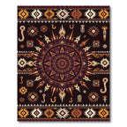 Tribal Sun Geometric Earthy Medallion Rug