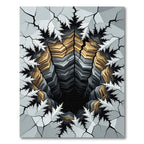Fractal Abyss Tiered Canyon Rug