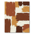 Abstract Earthy Brown Brush Stroke Rug
