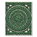 Emerald Celtic Knot Circular Interlace Rug
