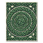 Emerald Celtic Knot Circular Interlace Rug
