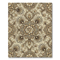 Sepia Golden Floral Damask Rug
