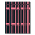 Modern Pink and Black Geometric Plaid Rug