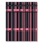 Modern Pink and Black Geometric Plaid Rug