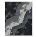 Monochromatic Wavy Layered Abstract Cloud Rug