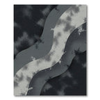 Monochromatic Wavy Layered Abstract Cloud Rug