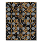 Gold Chain and Cross Geometric Rug