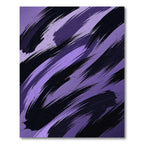 Bold Purple Abstract Artistic Brushstrokes Rug