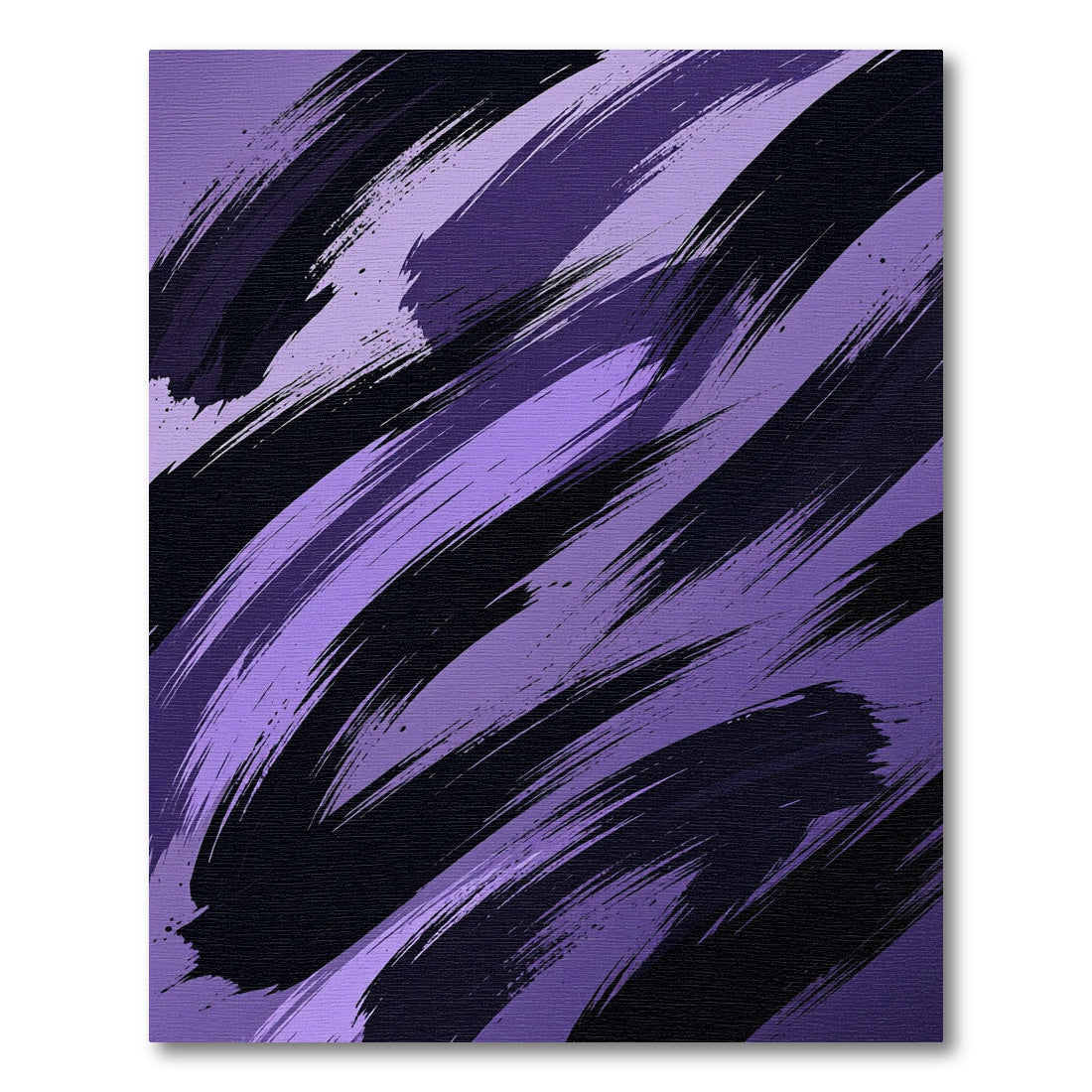 Bold Purple Abstract Artistic Brushstrokes Rug