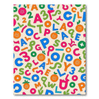 Playful Alphabet And Numbers Collage Rug