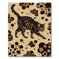 Brown Feline Spots Organic Abstract Rug