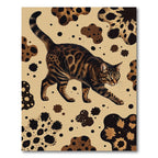 Brown Feline Spots Organic Abstract Rug