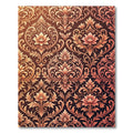 Ornate Amber Floral Damask Rug