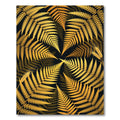 Golden Fern and Wheat Botanical Art Rug