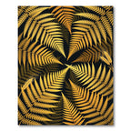 Golden Fern and Wheat Botanical Art Rug