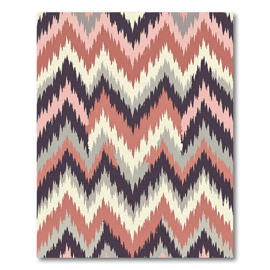 Muted Earth Tone Jagged Chevron Rug
