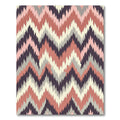 Muted Earth Tone Jagged Chevron Rug